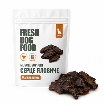 Серце яловиче сушене Fresh Dog Food 150 г &mdash; ласощі для собак SMS150 фото